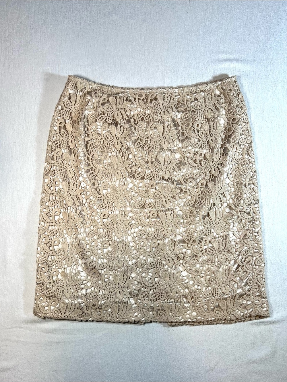 Jones New York Lace Pencil Skirt - Cream, 100% Cotton